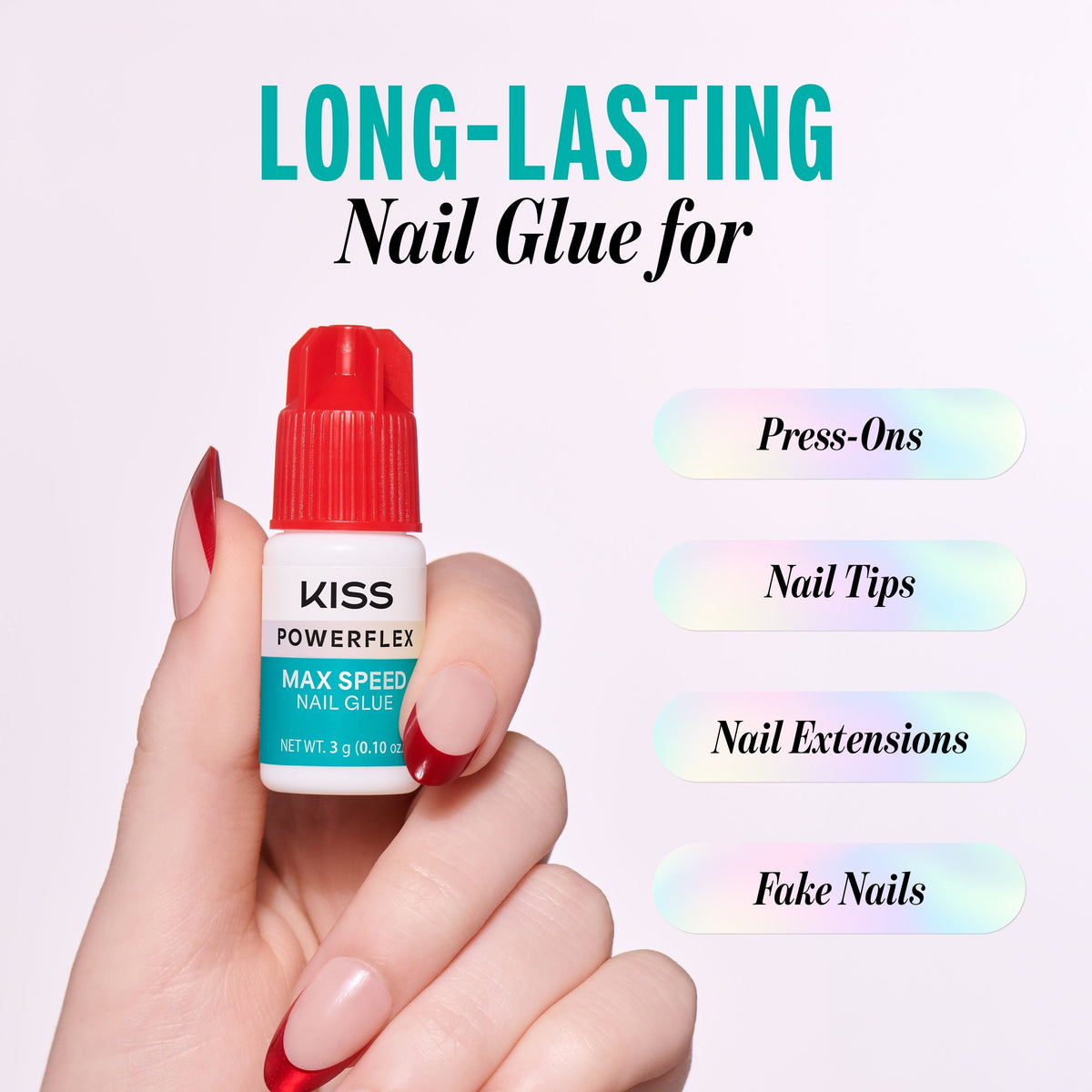 Kiss Press On Glue Nail Tool Bundle - PowerFlex Maximum Speed Nail Glue + Glue OFF Remover