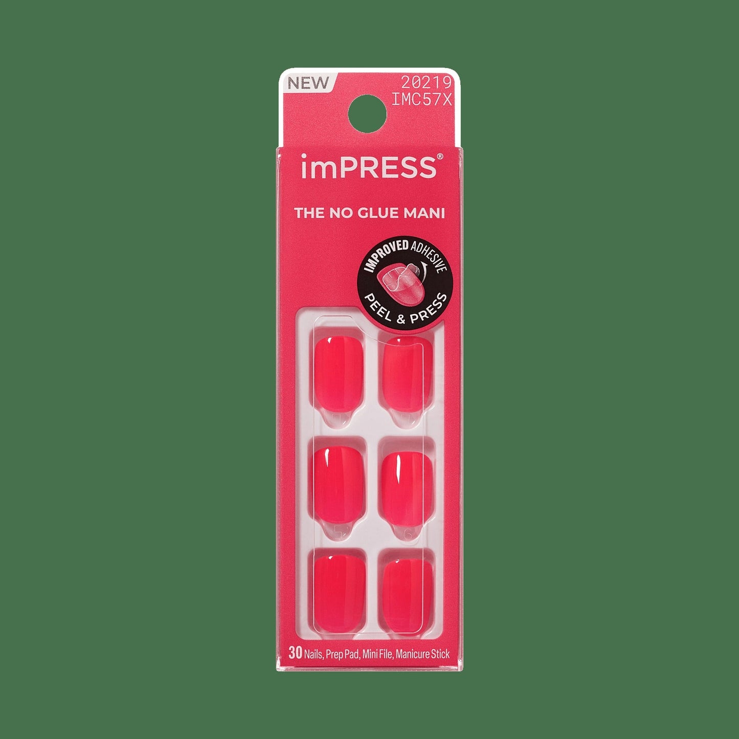 Impress Color No Glue Fake Press On Nails - Melting | Solid, Pink, Short, Squoval, Manicure