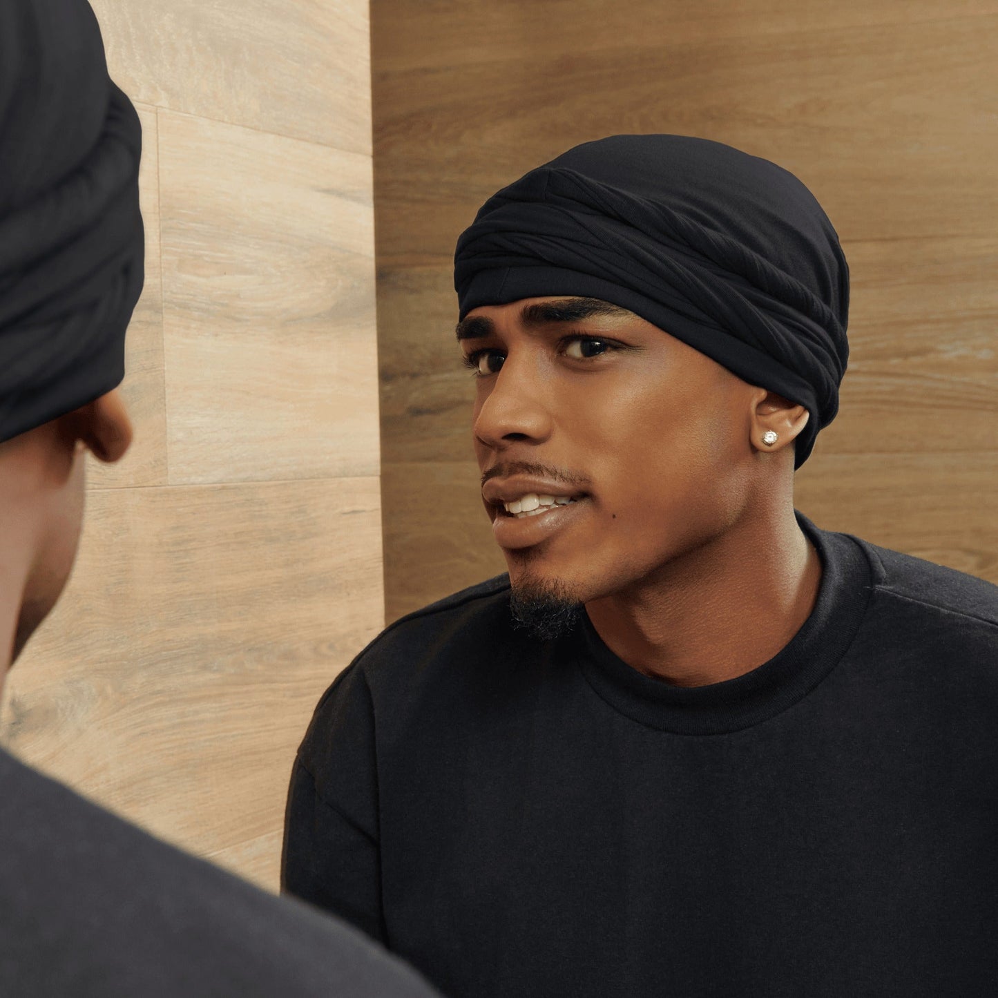 Kiss Colors & Care Premium Satin-Lined Halo Turban & 2 Wave Caps - Black | Wave Cap, Stocking Cap, One Size, Hair Accessories