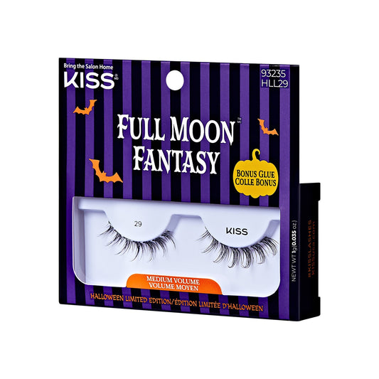 Kiss Halloween 'Full Moon Fantasy' False Eyelashes, Medium Volume - Bewitching | 1 Pair, Strip Lashes, 12mm