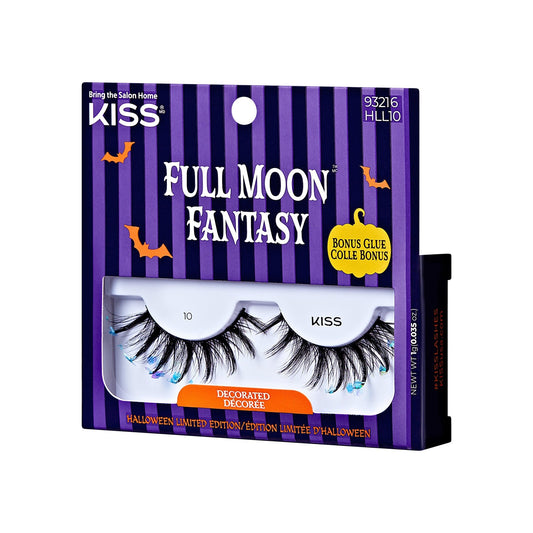 Kiss Halloween 'Full Moon Fantasy' False Eyelashes, Decorated - Evil Beauty | 1 Pair, Strip Lashes, 14mm-16mm