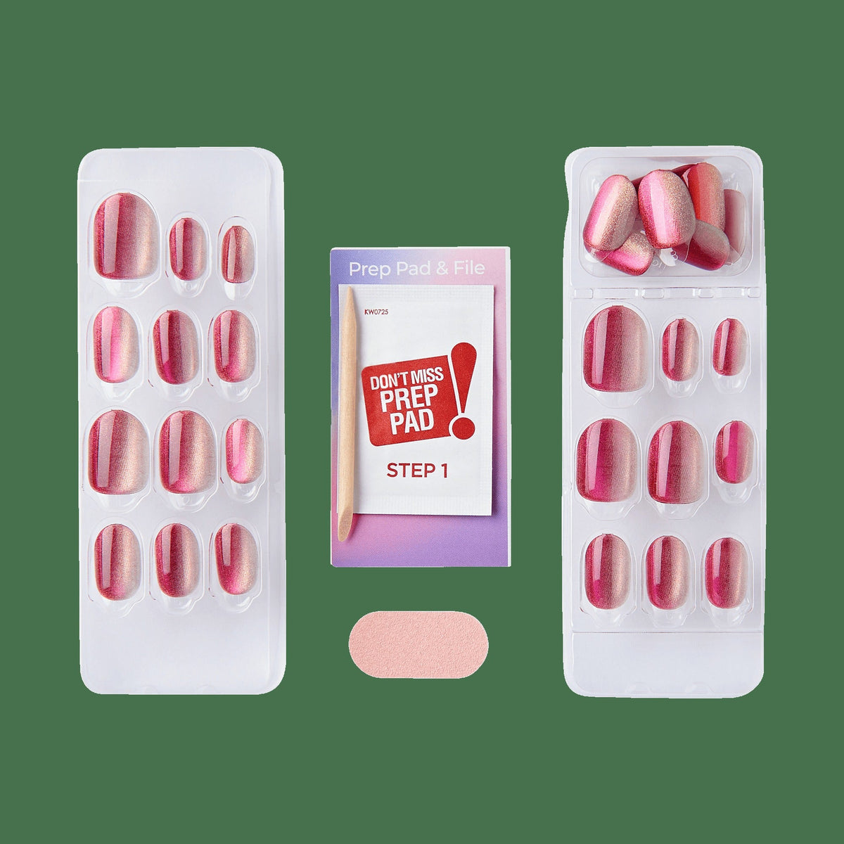 colorFX by Impress No Glue Fake Press On Nails - Walk Out | Solid, Pink, Short, Oval, Manicure