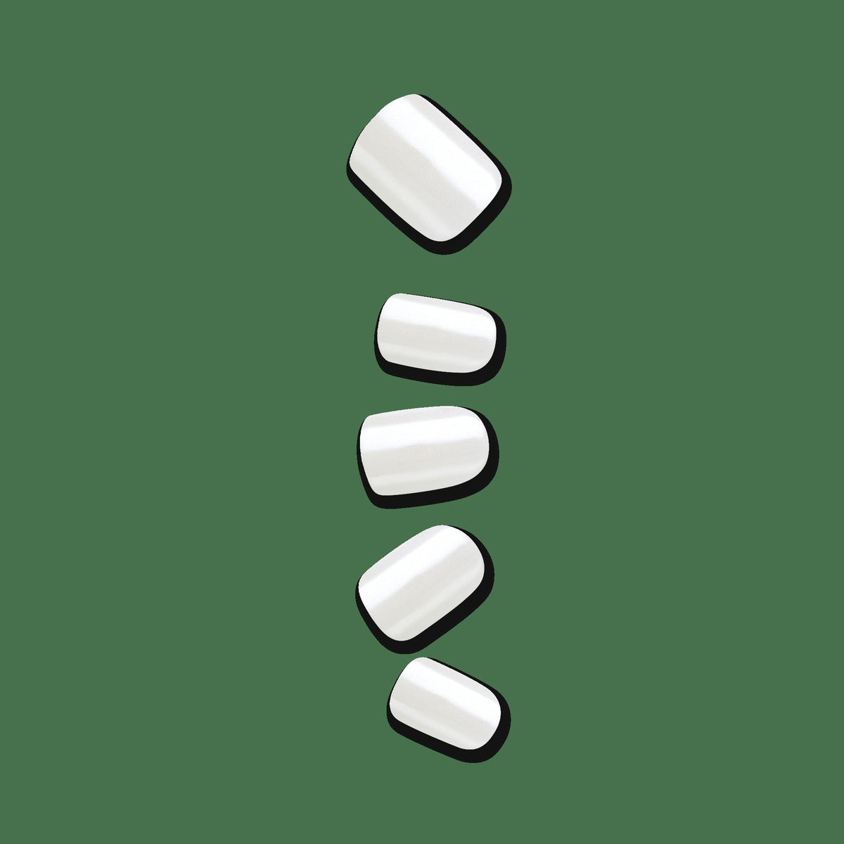 colorFX by Impress No Glue Fake Press On Nails - Universal | Solid, White, Short, Squoval, Manicure