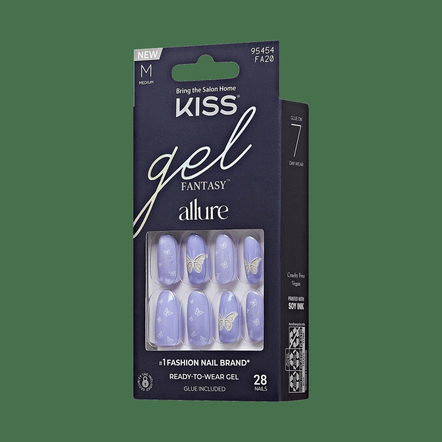 Kiss Gel Fantasy Allure Press On Glue Nails - Waves