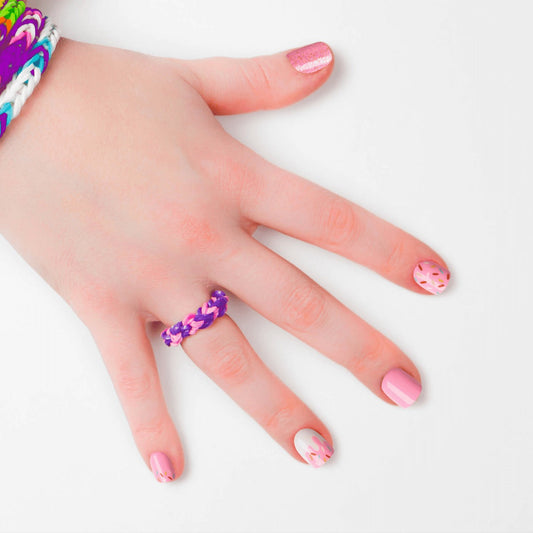 Impress Kids No Glue Fake Press On Nails - Super Duper | Design, Pink, Kids, Squoval, Manicure