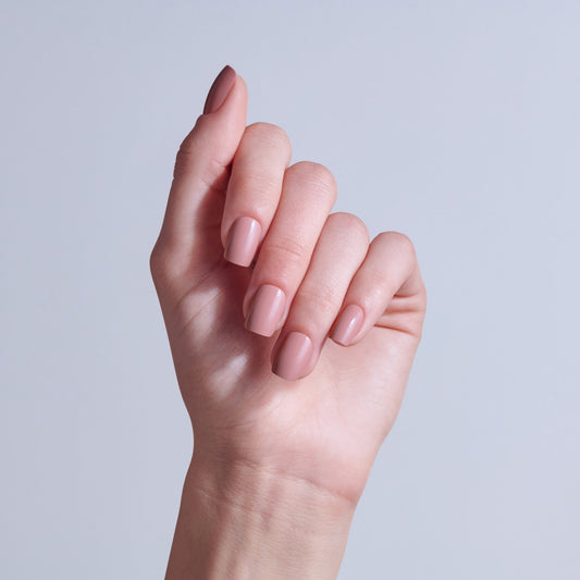 Kiss Core Color Press On Fake Glue Nails - Felicity | Solid, Pink, Short, Squoval
