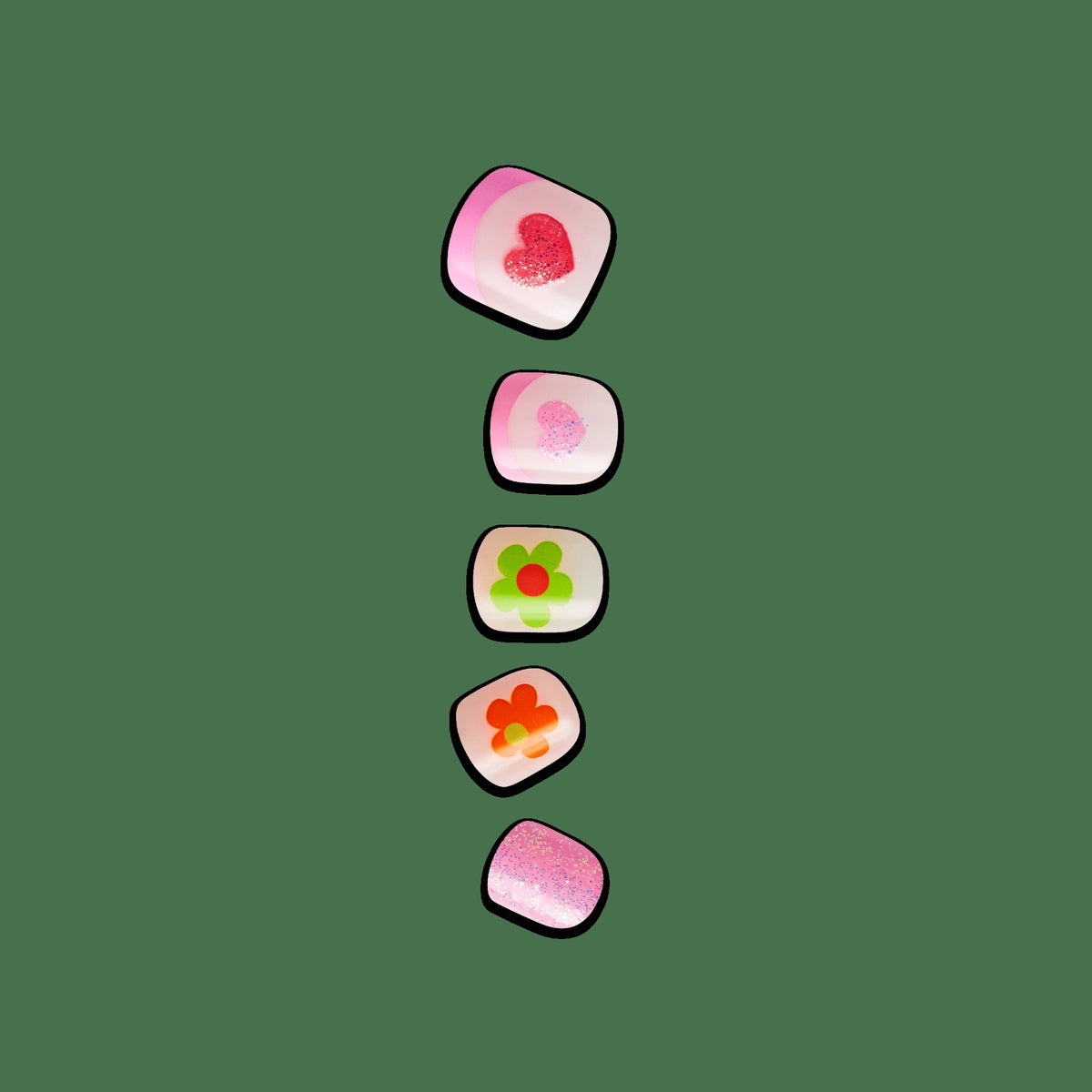 Impress Kids No Glue Fake Press On Nails - Fairy Song | Design, Pink, Kids, Squoval, Manicure