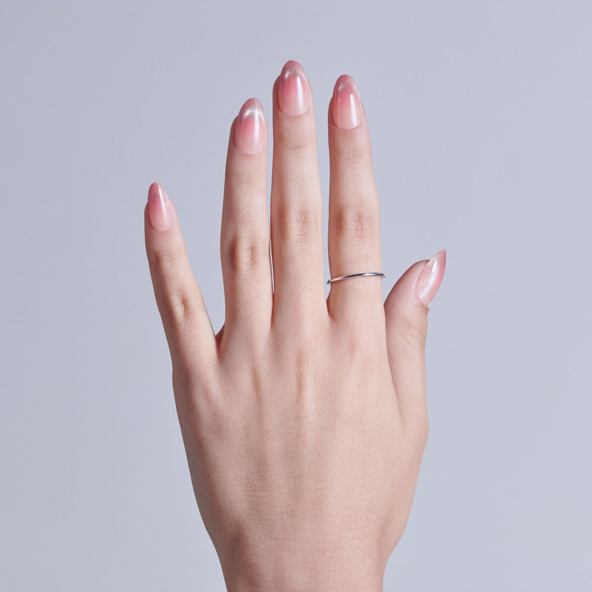Kiss Glam Embellished Press On Fake Glue Nails - Stardust Wonder | Design, Pink, Medium, Almond