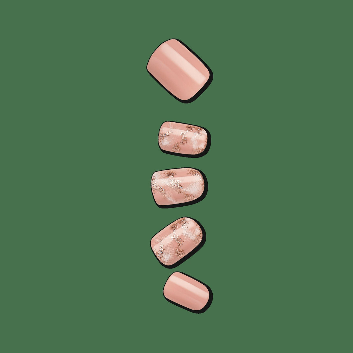 Impress Design No Glue Fake Press On Nails - Kingdom | Design, Pink, Short, Squoval, Manicure