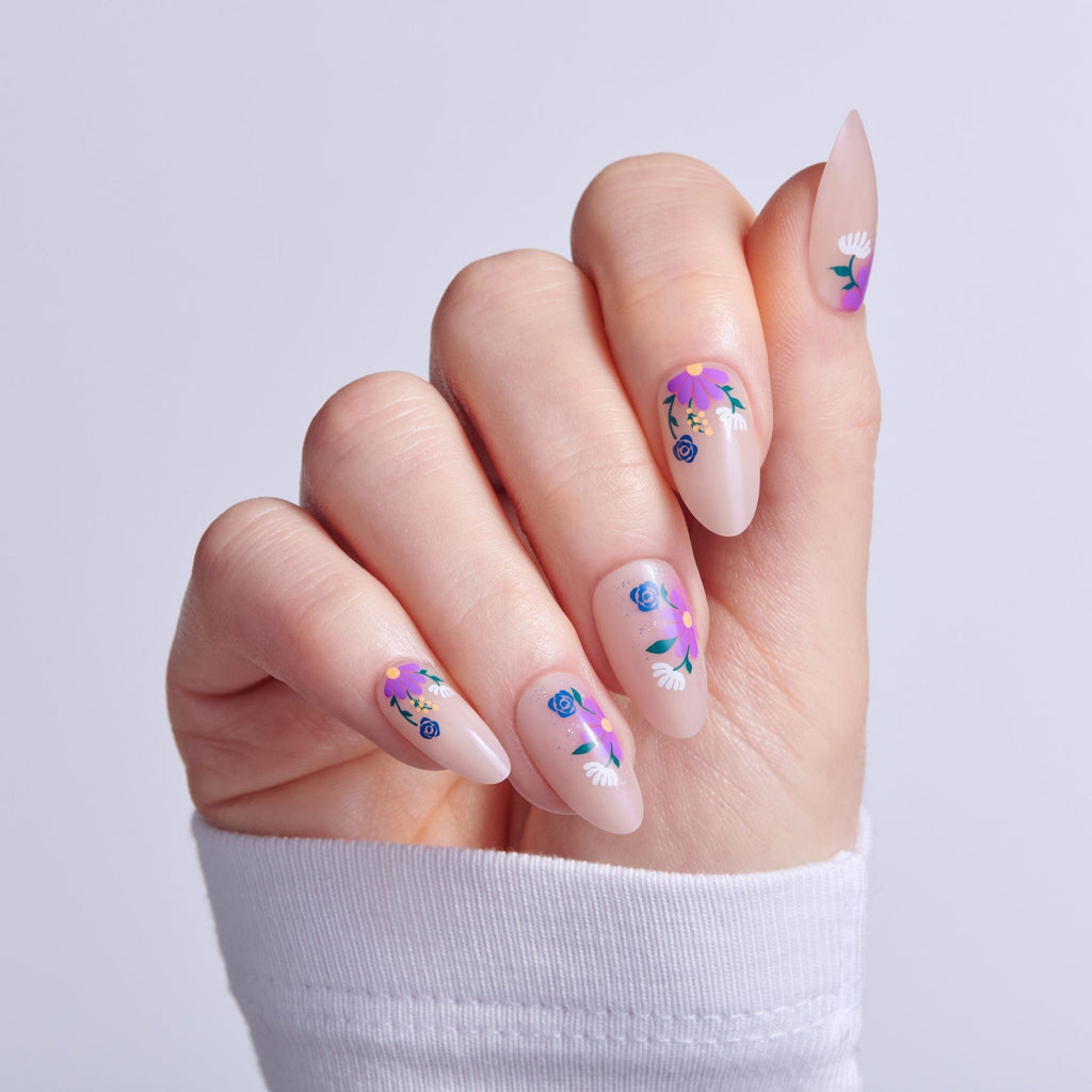 Kiss Core Design Press On Fake Glue Nails - Stay In Touch | Design, Multicolor, Medium, Almond