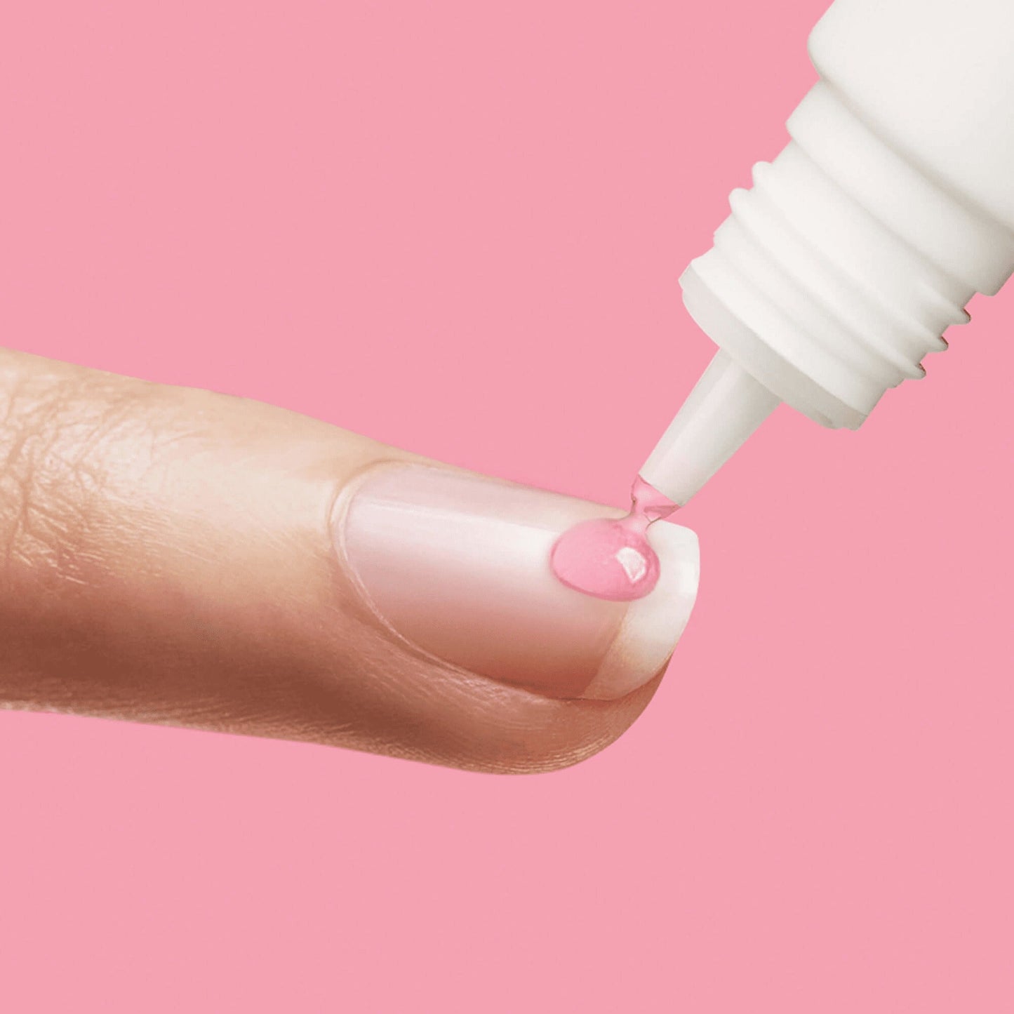 Kiss PowerFlex Pink Fake Nail Glue - 0.10 oz. | Nail Adhesive, Press-On Glue, Pink Tint, Strong Hold
