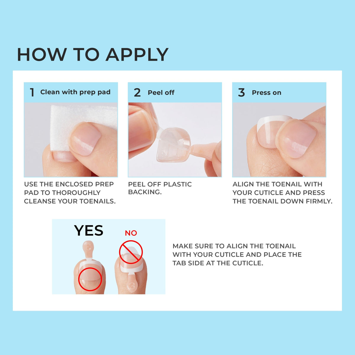 Impress Design No Glue Fake Press On Toenails - Blanc Chic | French Tips, Beige, Short, Squoval, Pedicure