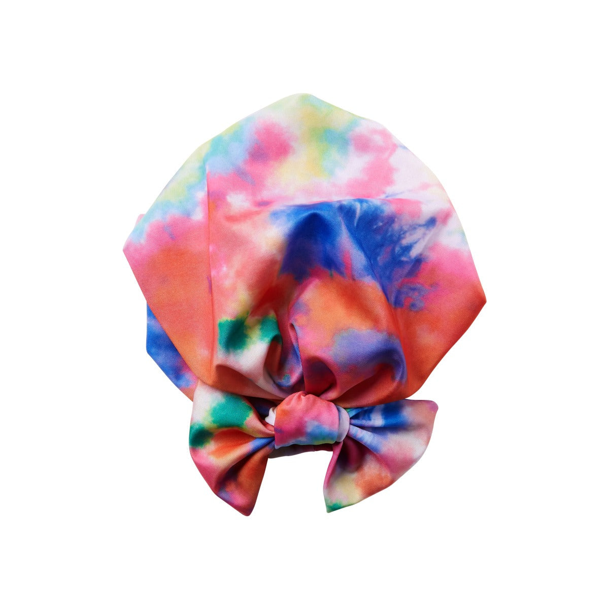 Kiss Colors & Care Soft & Silky Pre-Tied Top Knot Bow Turban Wrap for Toddlers - Tie-Dye | 12-36 months, Hair Turban, Hair Accessories