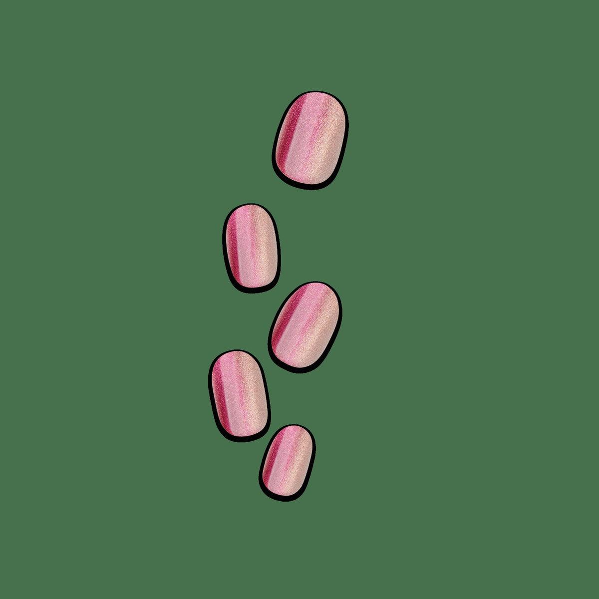 colorFX by Impress No Glue Fake Press On Nails - Walk Out | Solid, Pink, Short, Oval, Manicure
