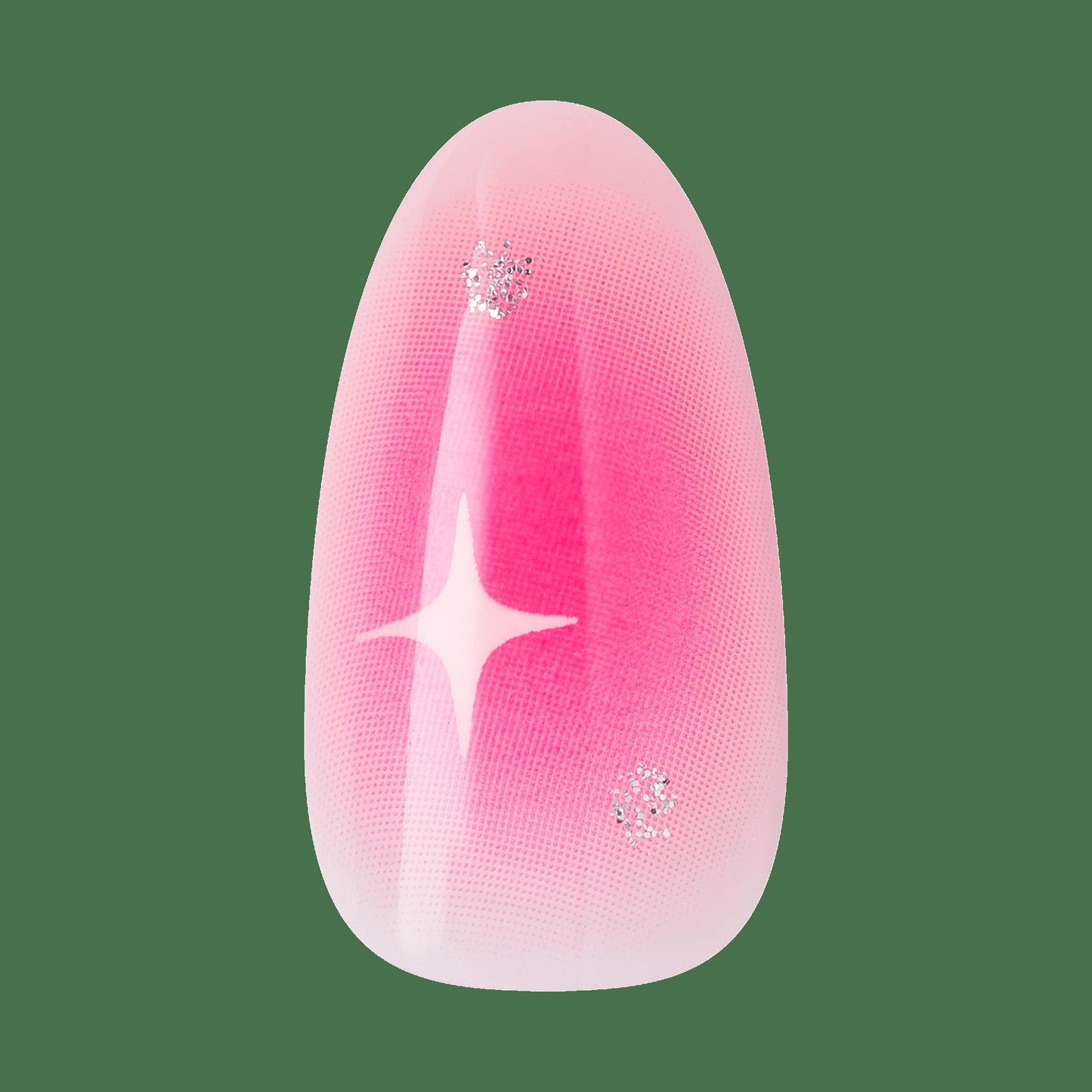 Kiss Core Design Press On Fake Glue Nails - My Time | Design, Pink, Medium, Almond