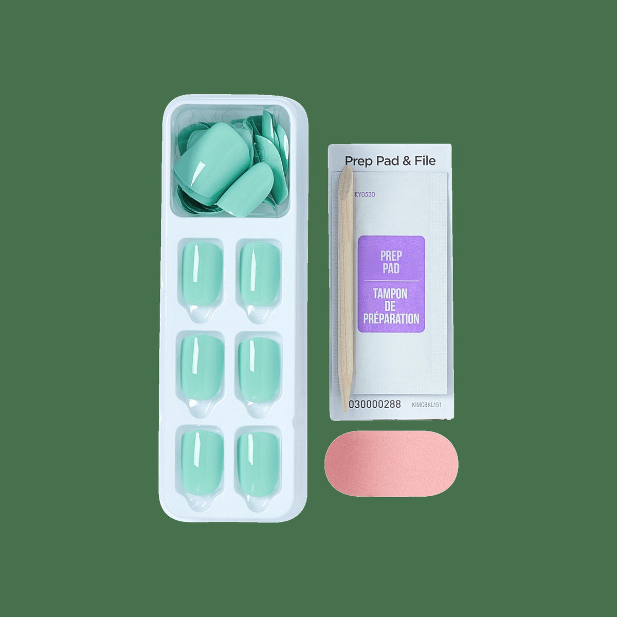 Impress Color No Glue Fake Press On Nails - Get Closer | Solid, Green, Short, Squoval, Manicure