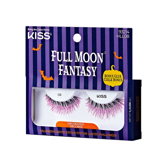 Kiss Halloween 'Full Moon Fantasy' False Eyelashes, Decorated - Sparkle Siren | 1 Pair, Strip Lashes, 16mm