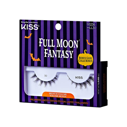 Kiss Halloween 'Full Moon Fantasy' False Eyelashes, Medium Volume - Gothic Gaze | 1 Pair, Strip Lashes, 12mm